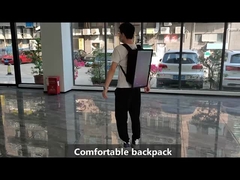 Mochila digital de 21,5 polegadas Painel publicitário Reprodutor de publicidade Human Walking LCD Sinalização