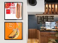 VETO LCD Ultra Thin High Resolution Wifi Suspensão de Display de Dois lados