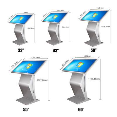 32 43 55 Inch Touch Screen Kiosk Digital Signage For Shopping Mall