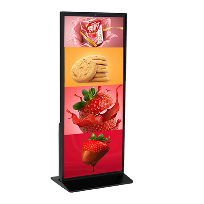 OEM Sinalização digital em pé de piso 75 polegadas tela sensível ao toque quiosque 4K LCD