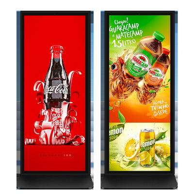 75 polegadas tela cheia piso digital de sinalização de quiosque de 86 polegadas com resolução 4K