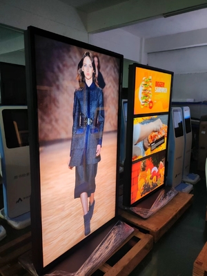 70 polegadas Splice piso digital interactive stand Kiosk Full Screen 4k com 178° ângulo visual