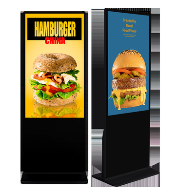 43 49 55 65 polegadas Piso LCD Display Publicidade Ecrã Digital Quiosque de sinalização