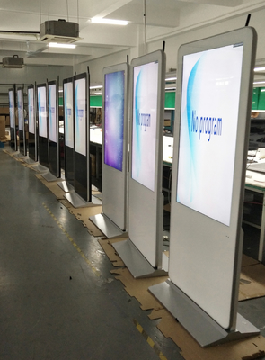 VETO 43 49 55 polegadas Quartel Vertical Touch Totem Android PC LCD Digital Signage Display Ecrãs de publicidade