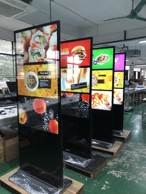 VETO 43-86 polegadas Piso Stand Sinagem Display Wifi Digital Signage LCD Publicidade Player Interior Totem Digital
