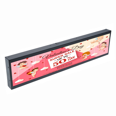VETO Customisizd Dimensão Bar LCD Display Ultra Wide Shelf Edge Strip Screen HD Digital Signage Painel LCD alongado