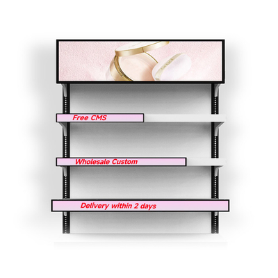VETO 23.1 polegadas Barra de tela Barra de display de borda Painel de LCD para prateleiras Supermercado Sinalização digital alongada