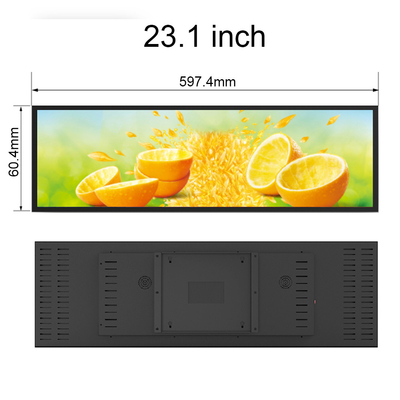 VETO 23.1 polegadas ou outro tamanho Indoor LCD Screen Display Ultra Thin monitor Digital LCD Stretch Bar Display Signage