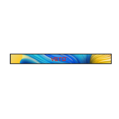 VETO Ultra Wide Shelf Edge Extended Bar Lcd Display 23.1 24 27 28 polegadas Indoor Advertising Player Screen Para Supermercado