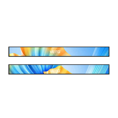 VETO 23.1 polegadas de display de LCD com barra de costura para prateleiras de lojas, ecrã de sinalização digital de publicidade para androides