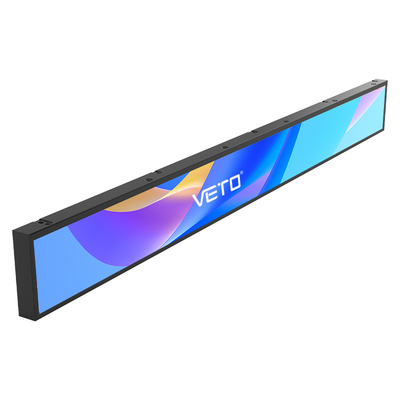 VETO 16,4-58 polegadas Ultra Wide Shelf Edge Publicidade LCD Display Indoor Alto brilho Estrada Bar LCD