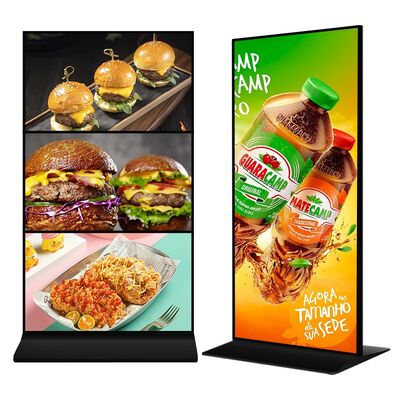 Qualidade VETO 4K Full Screen Android LCD Display de publicidade com 450nit Brilho de piso Digital Standing Signage Fábrica