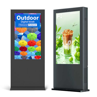 Qualidade 55 Inch IP55 Weatherproof Capacitive Touch Screen Floor Standing Digital Kiosk para publicidade ao ar livre fábrica