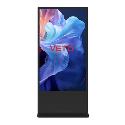 Qualidade VETO 32-86 polegadas de sinalização digital vertical com resolução 4K Android OS e infravermelho toque para publicidade interna fábrica