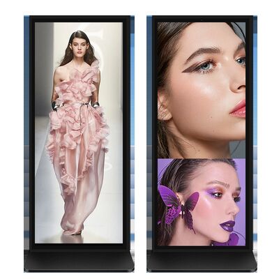 Qualidade VETO 64-98 polegadas Full Screen 4K UHD Infrared Touch Screen Piso Standing Digital Signage com 60000H de vida útil Fábrica
