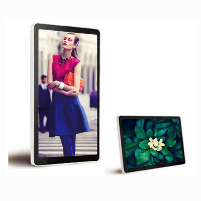 Monitores capacitivos com toque de parede montados em sinalização digital Android para publicidade
